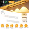 2Pack Rechargeable Cabinet Light Motion Sensor Light Cordless LED Closet Lamp 3 Colors Dimmable Light for Kitchen Cabinet