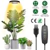 Plant Grow Light LED Full Spectrum Circle Growing Lamp with 3/9/12Hours Auto Timer Setting 9 Dimmable Brightness Height Adjustable for Indoor Plants