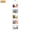 5x7IN Wall Hanging Picture Collage Frame 5-Opening Wall Decor Without Mat Rustic Style Wood Photo Frame Display