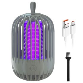 900V High Voltage Cordless Indoor Bug Zapper Type C Rechargeable Mosquito Lamp Trap Portable Electric Mosquito Killer with Hanging Strap Night Light f (Option: BugZapperGrey)