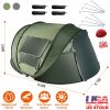 5-8 Person Pop Up Tent Automatic Setup Camping Tent Waterproof Instantåtup Tent with 4 Mosquito Net Windows Carrying Bag for Hiking Climbing Adventu