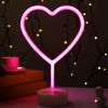 LED Neon Lights Decorative Lamps Neon Signs with Holder Base Night Lights for Home Decor Party Supplies 11 Shape Optional