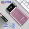 20800mAh Power Bank 76.96W External Battery Pack 3.1A Dual USB Charge Ports w/ LCD Display Flashlight Travel
