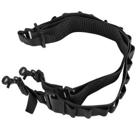 Tactical Shotgun Sling 2 Point Gun Sling Adjustable Shoulder Strap Rifle Shotgun Belts w/ 15-Shell Holders (Option: SinglePointGunSlingBlack)