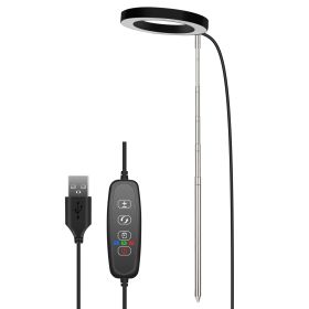 Plant Grow Light LED Full Spectrum Circle Growing Lamp with 3/9/12Hours Auto Timer Setting 9 Dimmable Brightness Height Adjustable for Indoor Plants (Option: GrowLightRedBlue)