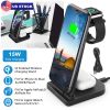 3-in-1 Wireless Qi Enabled Charger Dock 15W Fast Charging Station For iPhone Apple iWatch Series 6/5/4/3/2/1 AirPods 2 AirPods Pro Fit For iPhone Xs M