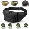 Tactical Fanny Pack For Men Concealed Carry Bag Military Waist Bag Traveling Waist Pouch with Adjustable Strap Quick Release for Camping Hiking