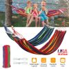 Double Hammock 2 Person Canvas Hanging Hammock Swing¥d with Carrying Bag Hold 330LBS for Camping Travel Beach