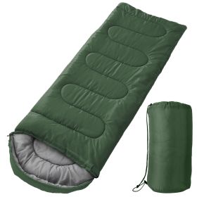 Camping Sleeping Bags for Adults Teens Moisture-Proof Hiking Sleep Bag with Carry Bag 32-50? for Spring Autumn Winter Seasons (Option: SleepingBagArmyGreen)