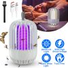 900V High Voltage Cordless Indoor Bug Zapper Type C Rechargeable Mosquito Lamp Trap Portable Electric Mosquito Killer with Hanging Strap Night Light f
