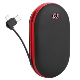 8000mAh 2 In 1 Electric Hand Warmer Rechargeable Hand Heater Portable Pocket Warmer with Power Bank 3 Heating Levels Digital Display Double-sided Heat (Option: HandWarmerBlack)