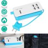 USB Power Strip w/ Surge Protector Fire Retardant 5FT Extension Cord USB Charging Station w/ 4 USB Ports 1AC Socket For Phone Tablet PC