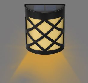 4Pack Solar Powered LED Fence Lights Water-Resistant Dusk To Dawn Sensor Fence Lamps Decorative Wall Lights For Deck, Patio, Stairs, Yard, Path, Drive (Option: SolarLampWarm)