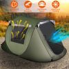 3-4 Person Pop Up Tent Automatic Setup Camping Tent Waterproof Instantåtup Tent with 2 Mosquito Net Windows Carrying Bag for Hiking Climbing Adventu