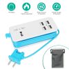 USB Power Strip w/ Surge Protector Fire Retardant 5FT Extension Cord USB Charging Station w/ 4 USB Ports 1AC Socket For Phone Tablet PC