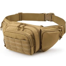 Tactical Fanny Pack For Men Concealed Carry Bag Military Waist Bag Traveling Waist Pouch with Adjustable Strap Quick Release for Camping Hiking (Option: HolsterPackKhaki)